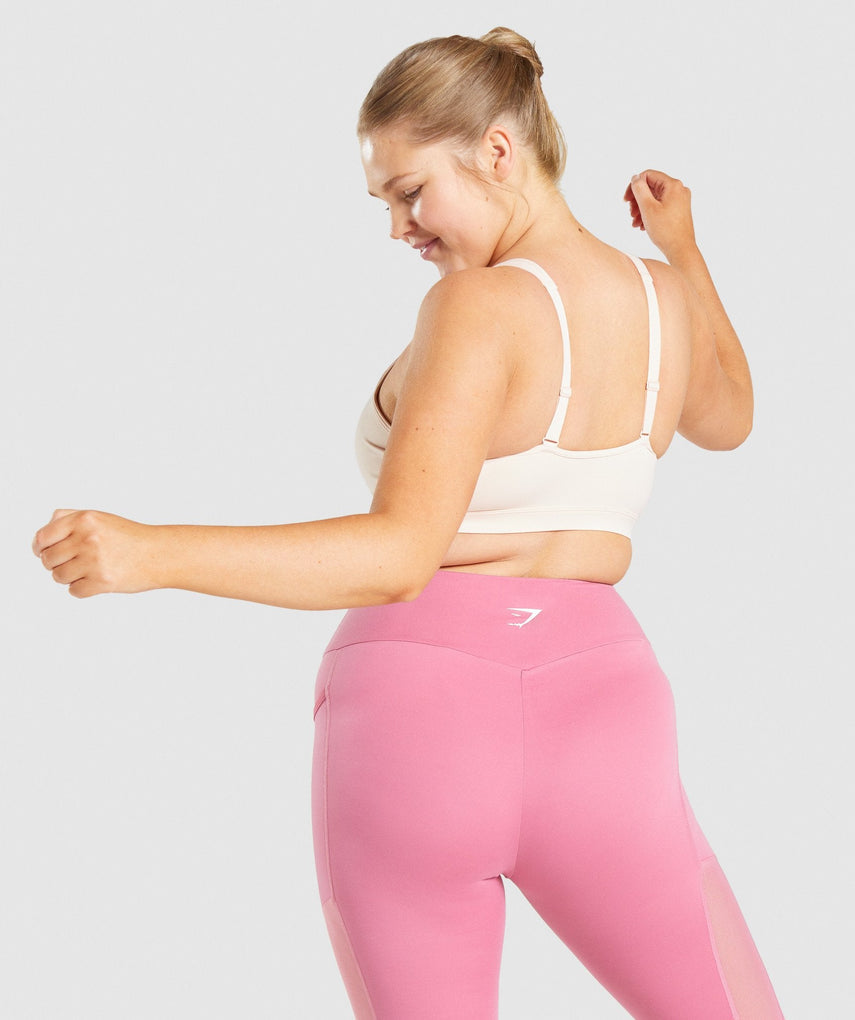 GYMSHARK SCOOP NECK SPORTS BABY PINK LIEMENĖLĖ