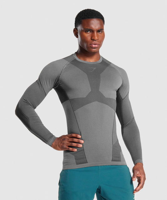 GYMSHARK FREE FORCE SEAMLESS GREY SPORTINĖ PALAIDINĖ