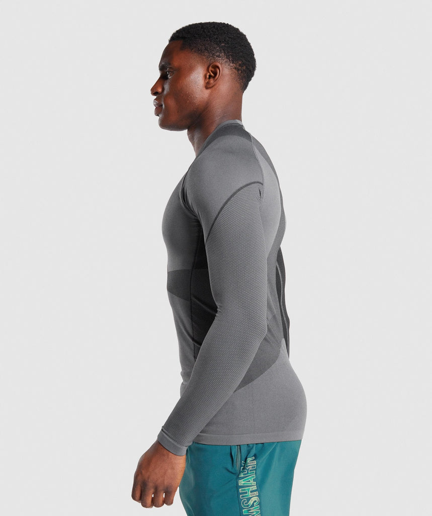 GYMSHARK FREE FORCE SEAMLESS GREY SPORTINĖ PALAIDINĖ