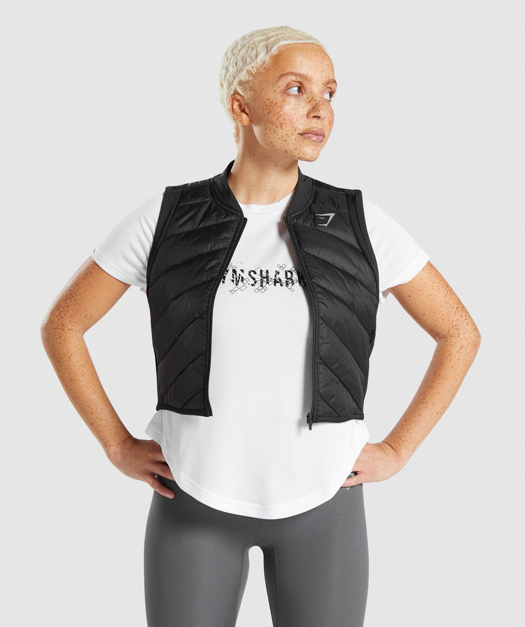 GYMSHARK SPEED GILET BLACK LIEMENĖ