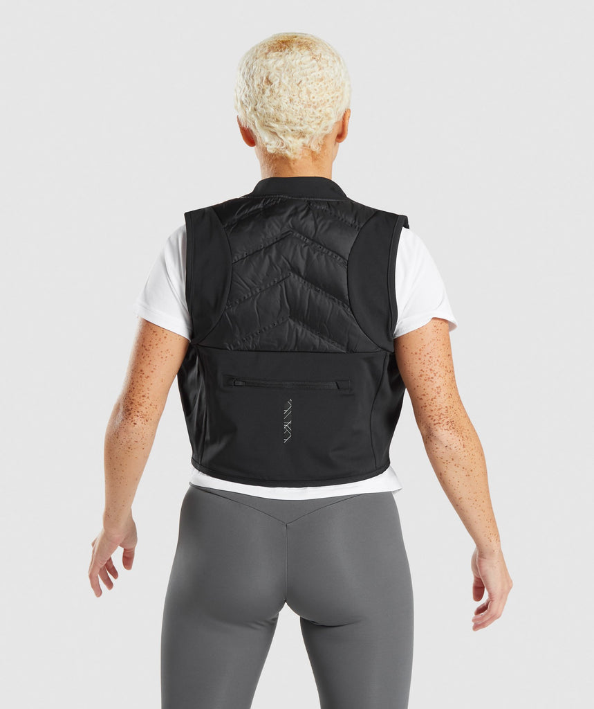 GYMSHARK SPEED GILET BLACK LIEMENĖ
