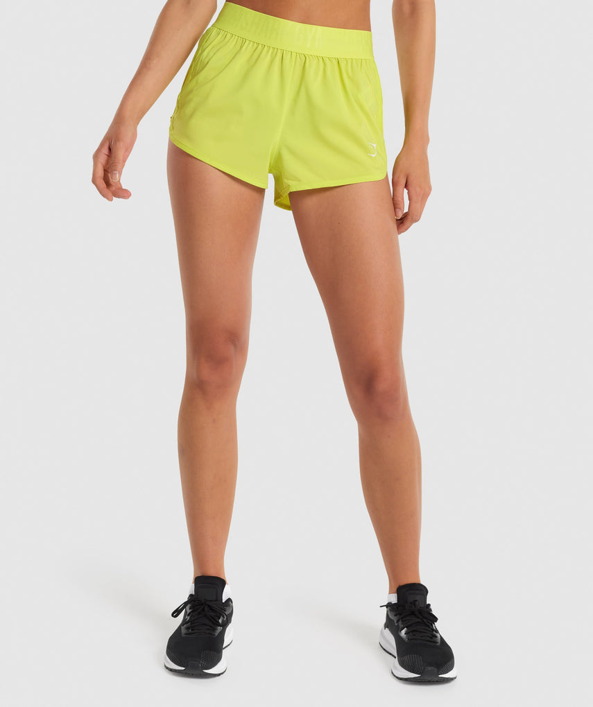 GYMSHARK TRAINING LOOSE FIT NEON YELLOW ŠORTAI