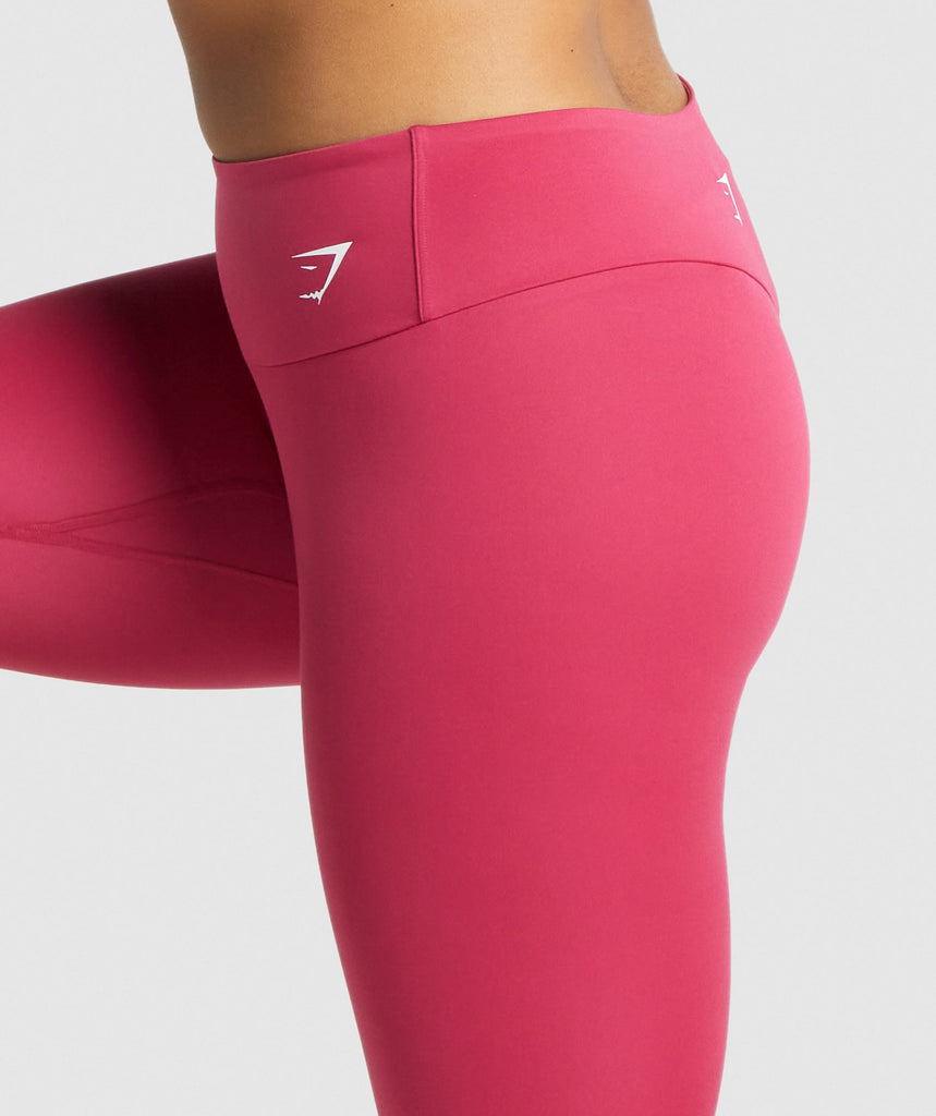 GYMSHARK TRAINING CROPPED DRAGON FRUIT PINK LEGGINGS TAMPRĖS