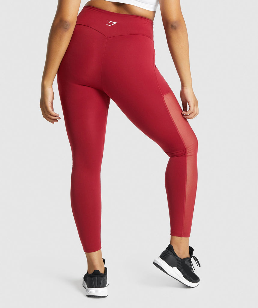 GYMSHARK TRAINING MESH POCKET RED CHERRY TAMPRĖS