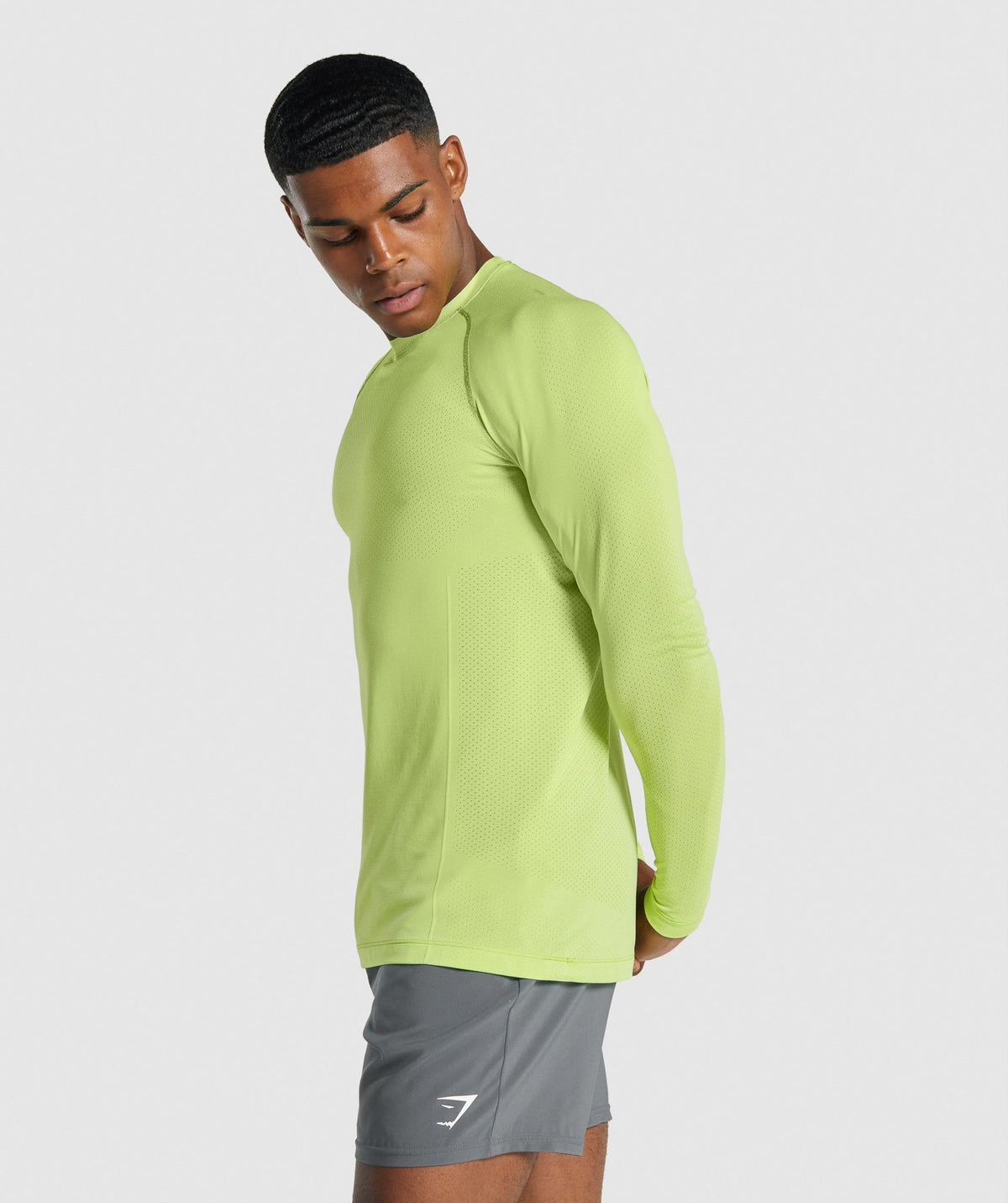 GYMSHARK VITAL LIGHT SEAMLESS LONG SL NEON GREEN SPORTINĖ PALAIDINĖ