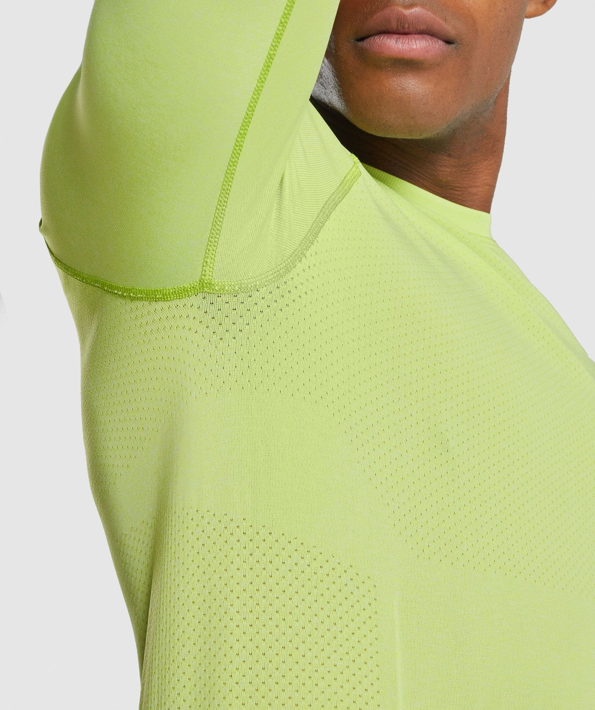 GYMSHARK VITAL LIGHT SEAMLESS LONG SL NEON GREEN SPORTINĖ PALAIDINĖ