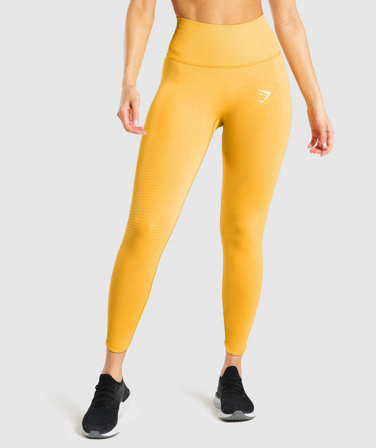 GYMSHARK VITAL RISE SEAMLESS YELLOW TAMPRĖS