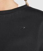GYMSHARK WHITNEY CROPPED BLACK DŽEMPERIS