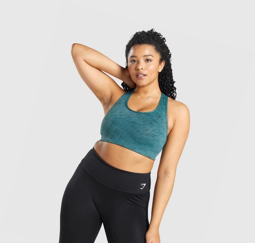 GYMSHARK ESSENTIAL RACER BACK DARK GREEN LIEMENĖLĖ