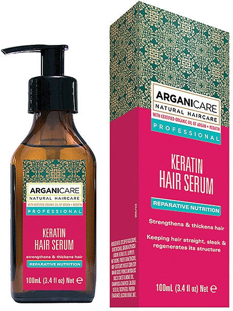 ARGANICARE Keratin - Plaukų serumas su keratinu 100 ml.