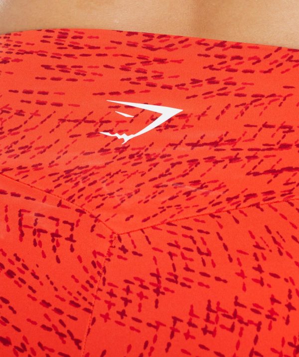 GYMSHARK TRAINING SHORT NEON RED ŠORTAI