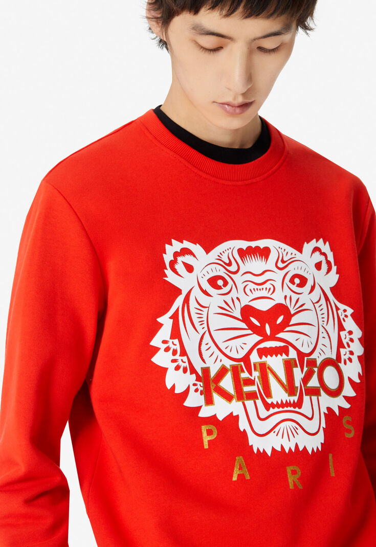 KENZO TIGER SWEATSHIRT 11256 RED WHITE DŽEMPERIS