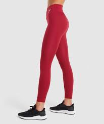 GYMSHARK TRAINING FULL LENGHT BURGUNDY LEGGINGS TAMPRĖS