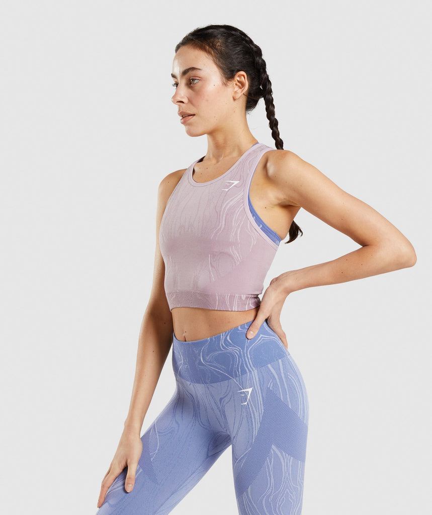 GYMSHARK MERCURY SEAMLESS CROP PINK SPORTINĖ PALAIDINĖ