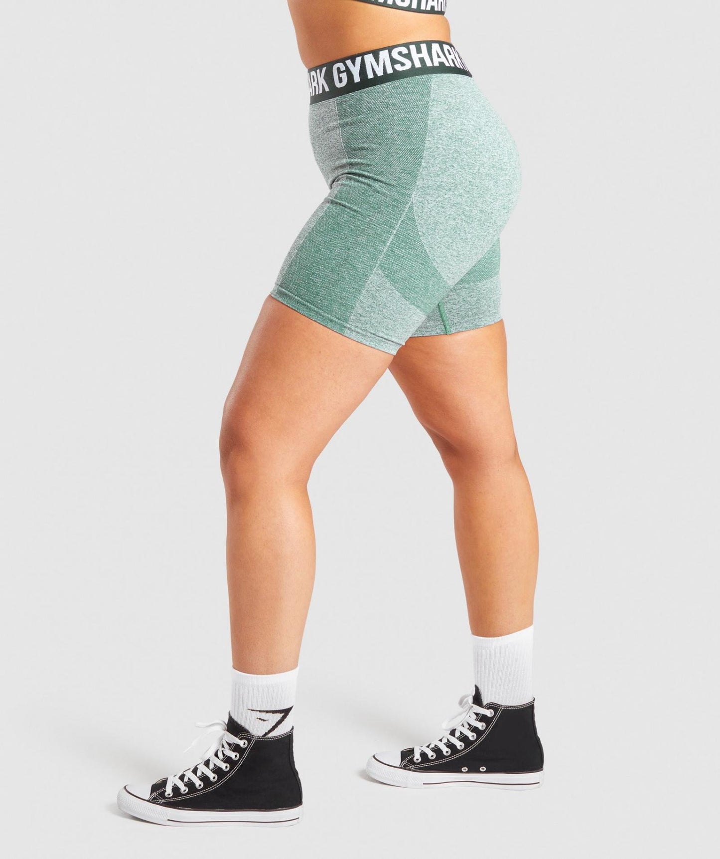 GYMSHARK FLEX DARK GREEN ŠORTAI