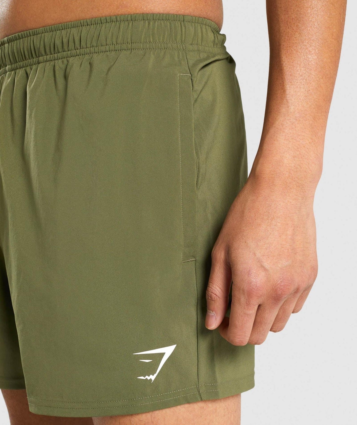 GYMSHARK ARRIVAL 5 ARMY GREEN ŠORTAI
