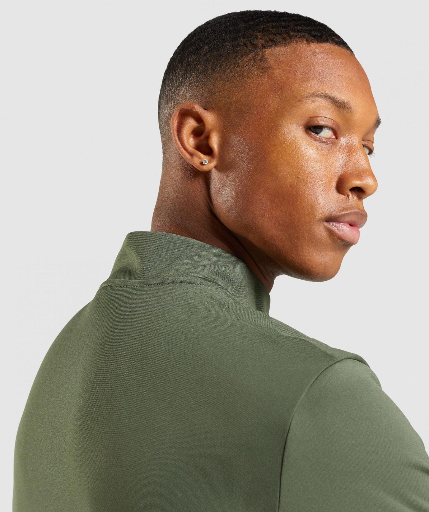 GYMSHARK ARRIVAL 1/4 ZIP PULLOVER ARMY GREEN SPORTINĖ PALAIDINĖ