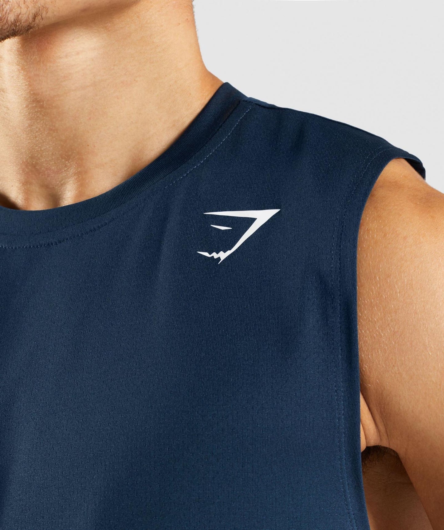 GYMSHARK ARRIVAL SLEEVELESS NAVY SPORTINĖ PALAIDINĖ