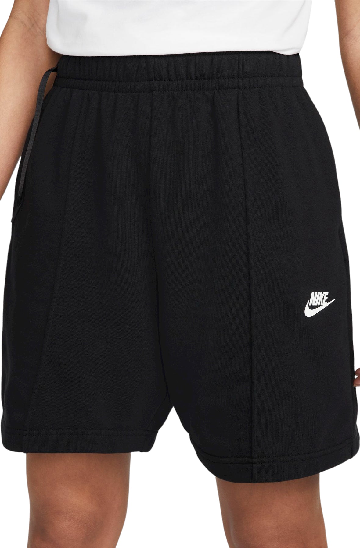 NIKE HIGH-WAIST FLEECE DV0334-010 BLACK ŠORTAI