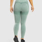 GYMSHARK FLEX HIGH WASTED GREEN MARL LEGGINGS TAMPRĖS