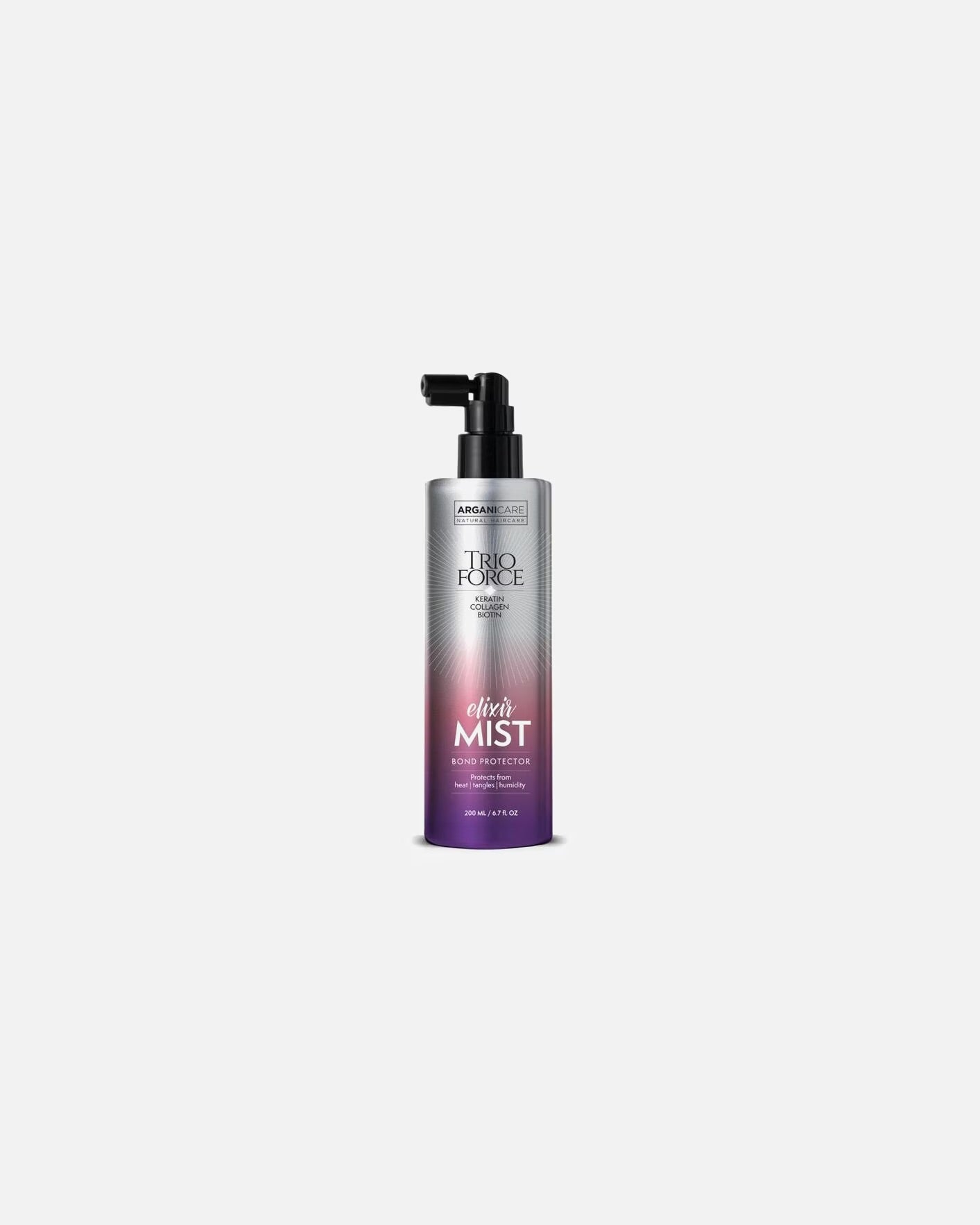 ARGANICARE „Trio Force“ Elixir Mist (Bond Protector) – lengvas purškiklis plaukams 200ml.