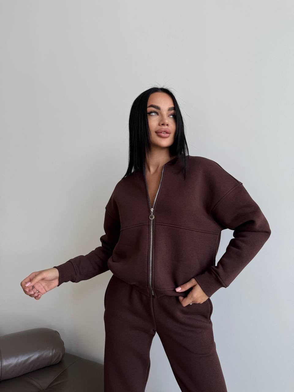 BOMBER SET 766 BROWN KOMPLEKTAS