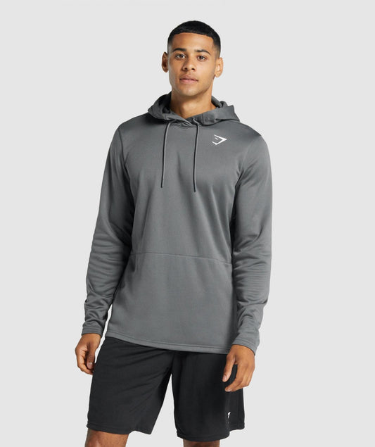 GYMSHARK ARRIVAL HOODIE DARK GREY DŽEMPERIS