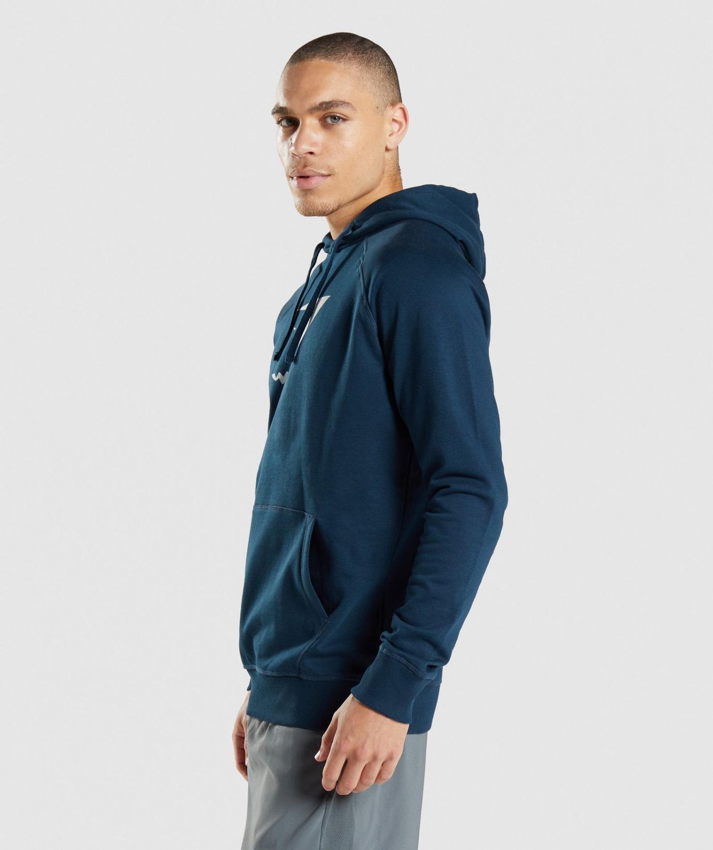 GYMSHARK SHARKHEAD INFILL HOODIE NAVY DŽEMPERIS