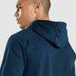 GYMSHARK SHARKHEAD INFILL HOODIE NAVY DŽEMPERIS