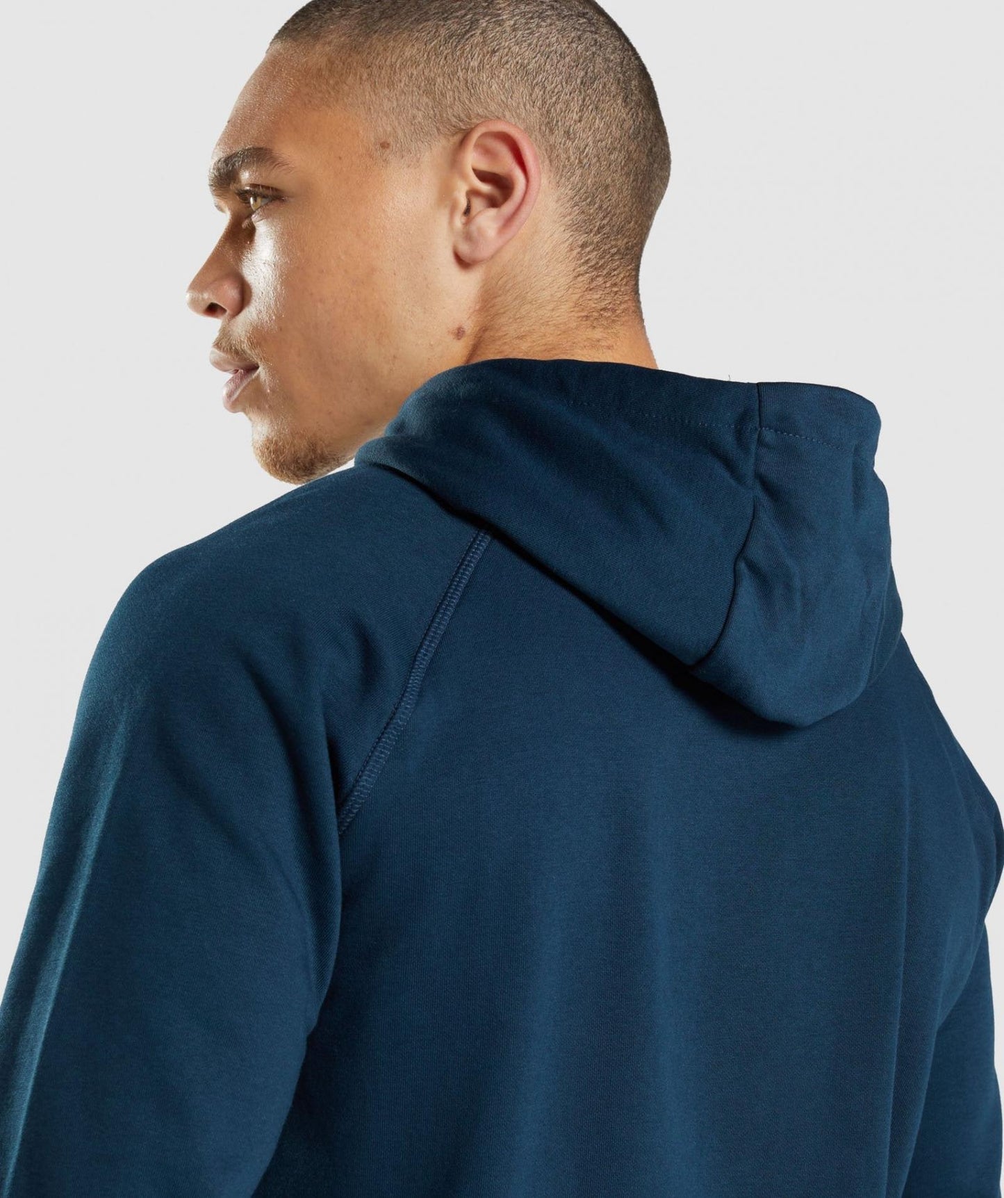 GYMSHARK SHARKHEAD INFILL HOODIE NAVY DŽEMPERIS