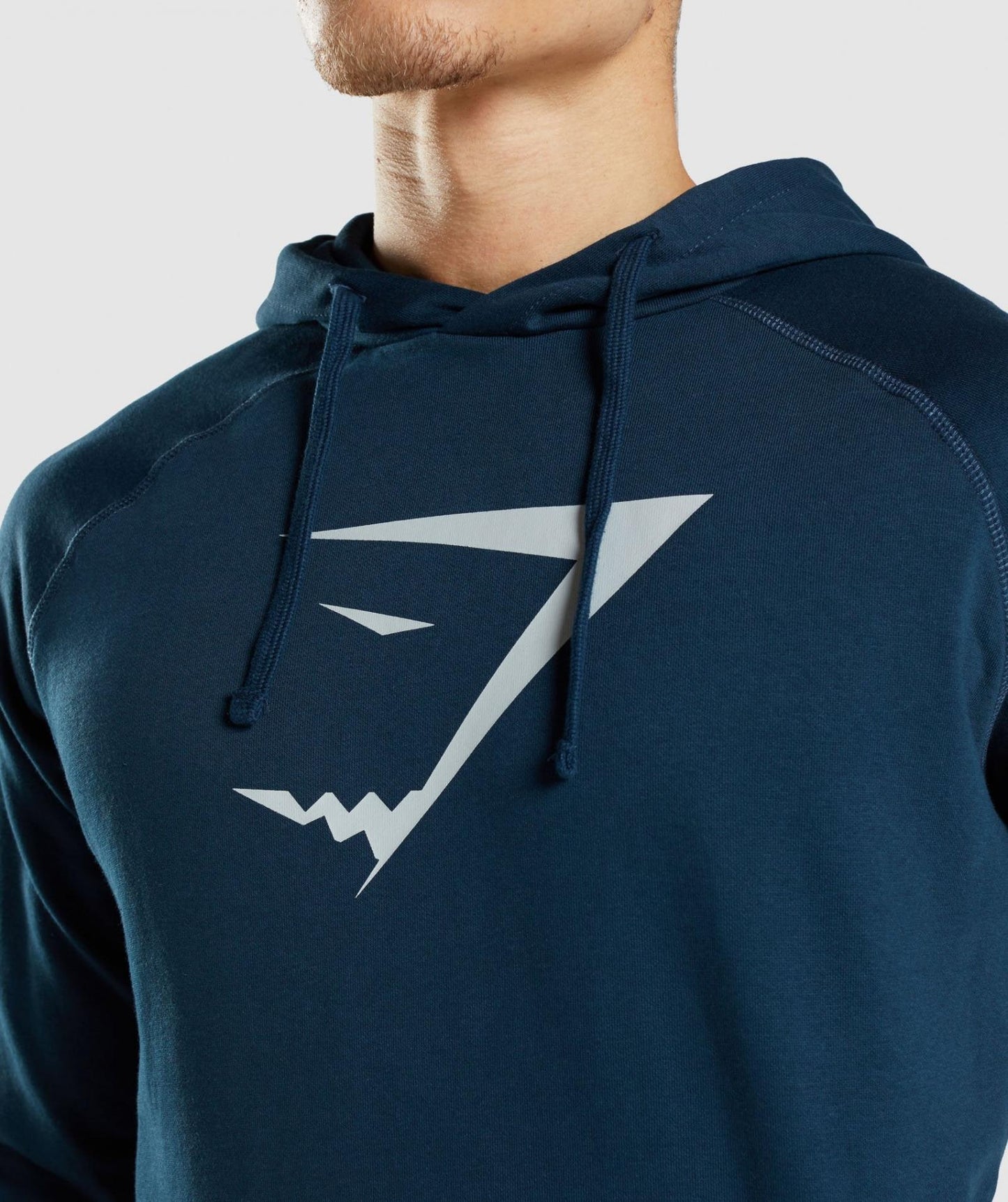 GYMSHARK SHARKHEAD INFILL HOODIE NAVY DŽEMPERIS