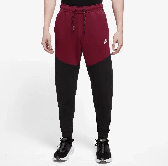 NIKE SPORTSWEAR TECH FLEECE BURGUNDY/BLACK CU4495-018 KELNĖS