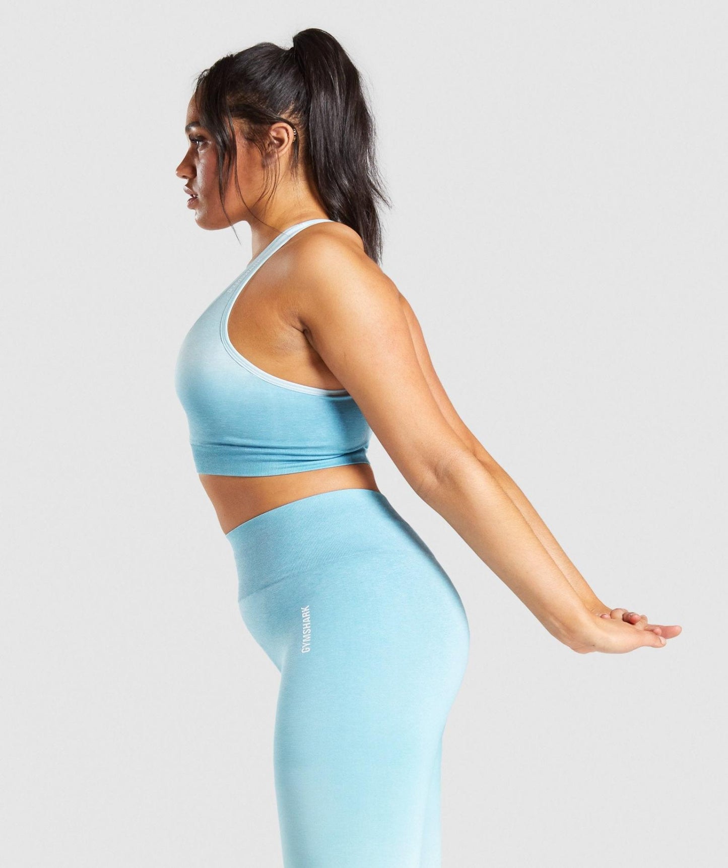 GYMSHARK ADAPT OMBRE SEAMLESS SKY BLUE/BABY BLUE LIEMENĖLĖ