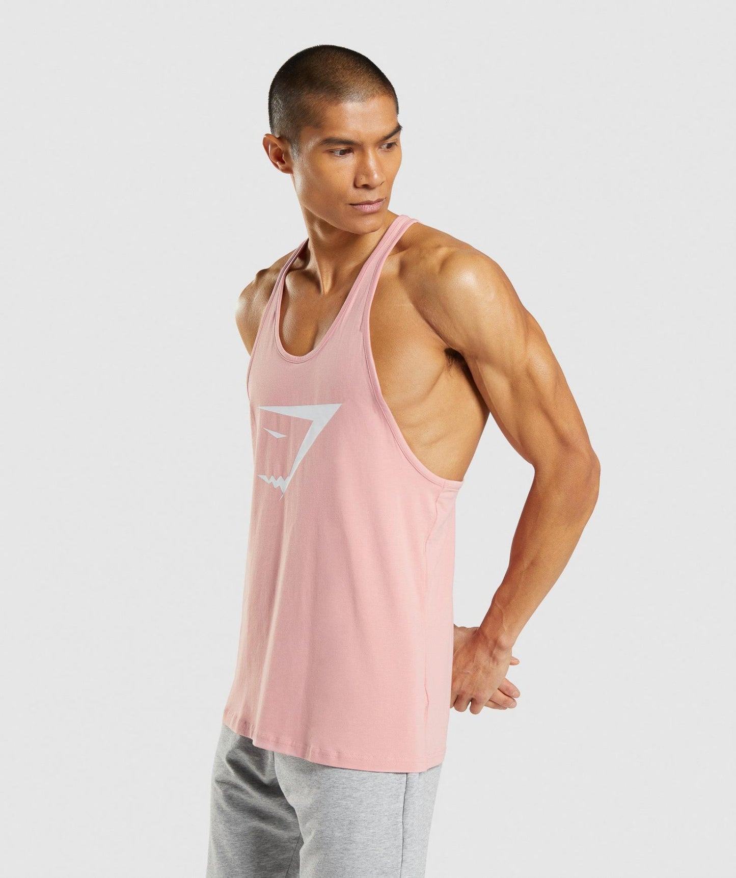 GYMSHARK SHARKHEAD INFILL STRINGER BABY PINK SPORTINĖ PALAIDINĖ