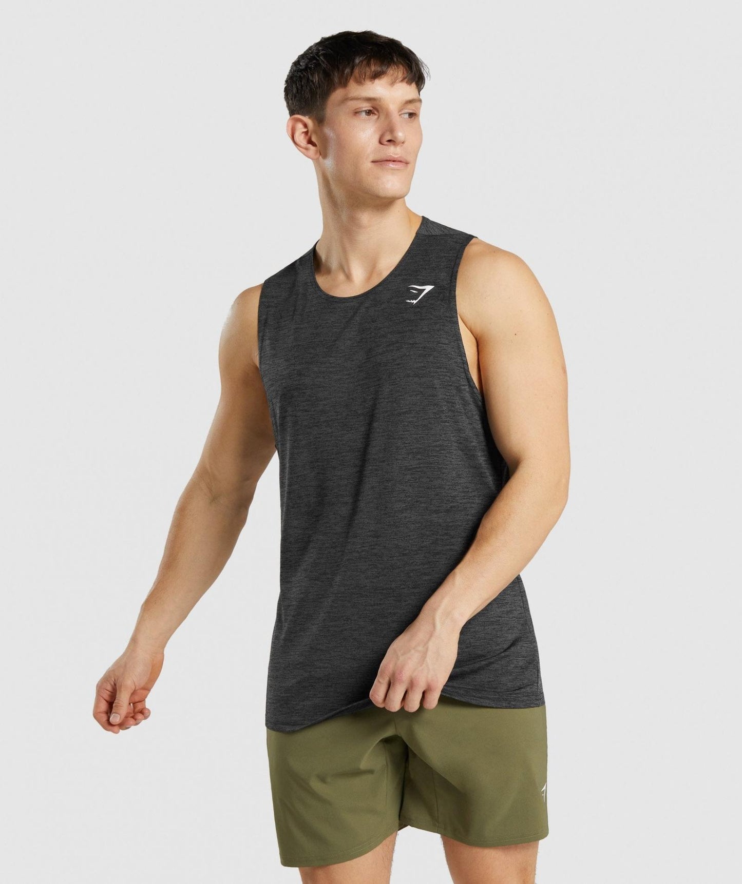 GYMSHARK ARRIVAL MARL TANK BLACK SPORTINĖ PALAIDINĖ