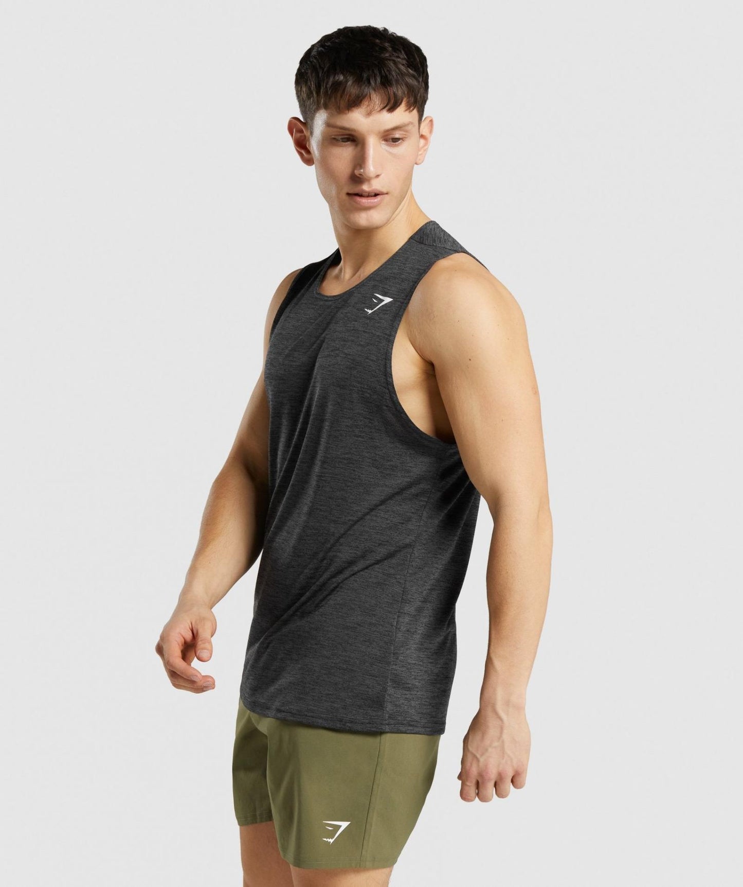 GYMSHARK ARRIVAL MARL TANK BLACK SPORTINĖ PALAIDINĖ