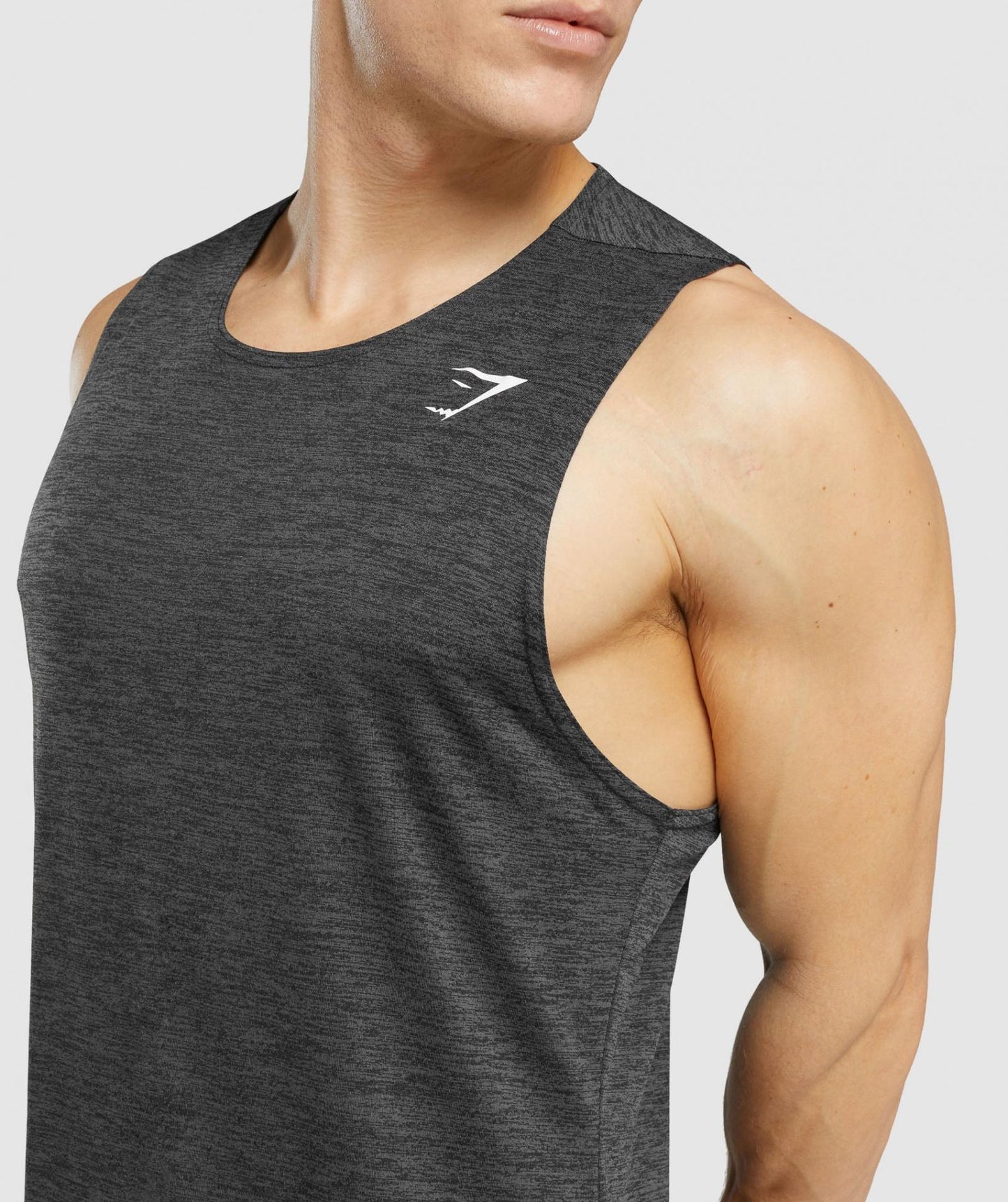 GYMSHARK ARRIVAL MARL TANK BLACK SPORTINĖ PALAIDINĖ