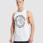 GYMSHARK LEGACY DROP ARM TANK WHITESPORTINĖ PALAIDINĖ