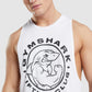 GYMSHARK LEGACY DROP ARM TANK WHITESPORTINĖ PALAIDINĖ