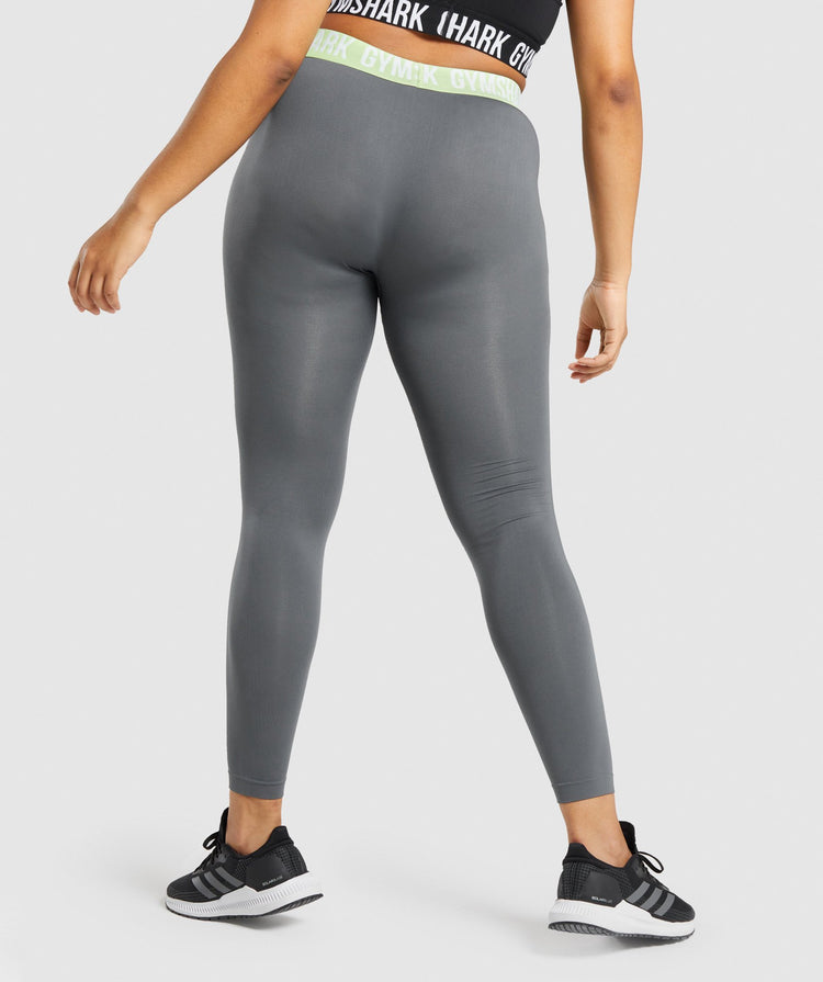 GYMSHARK FIT SEAMLESS GREY/PISTACHIO TAMPRĖS