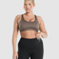 GYMSHARK TRAINING BROWN 7/8 LEGGINGS + BRA SET KOMPLEKTAS