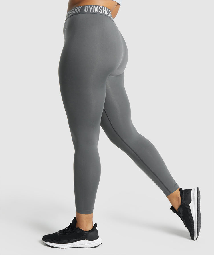 GYMSHARK FIT SEAMLESS GREY LEGGINGS + BRA SET KOMPLEKTAS