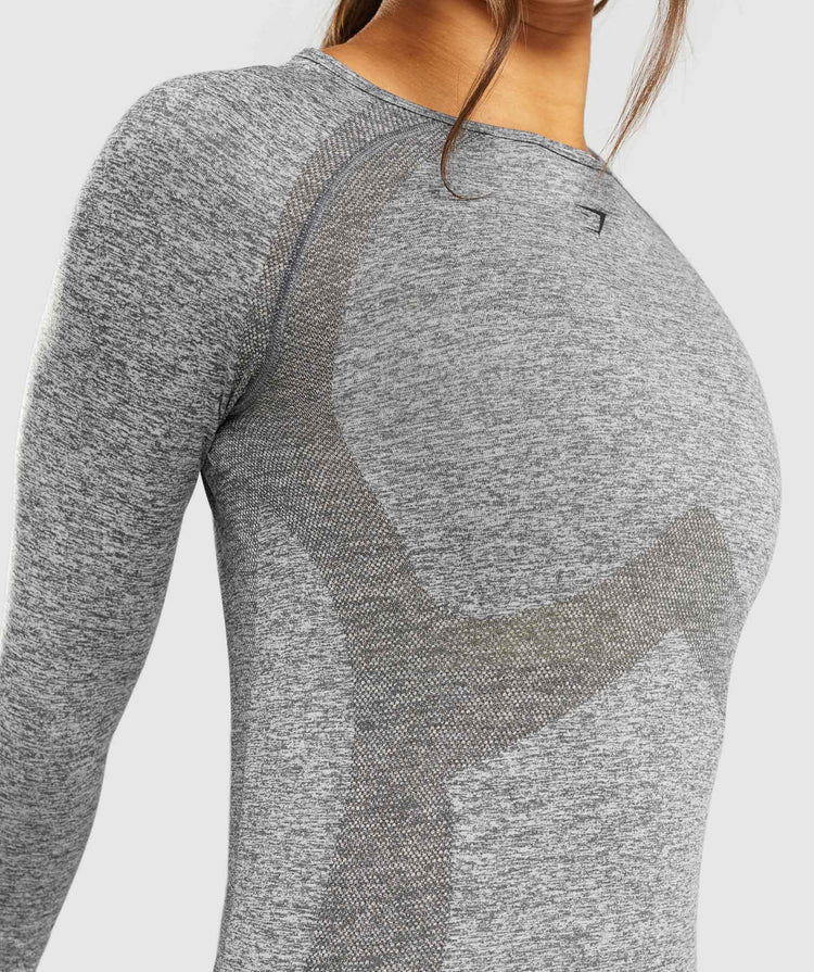 GYMSHARK FLEX LONG SLEEVE TOP GREY SPORTINĖ PALAIDINĖ