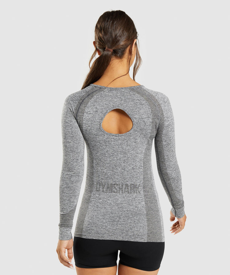 GYMSHARK FLEX LONG SLEEVE TOP GREY SPORTINĖ PALAIDINĖ