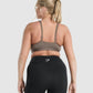 GYMSHARK TRAINING BROWN 7/8 LEGGINGS + BRA SET KOMPLEKTAS