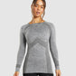 GYMSHARK FLEX LONG SLEEVE TOP GREY SPORTINĖ PALAIDINĖ
