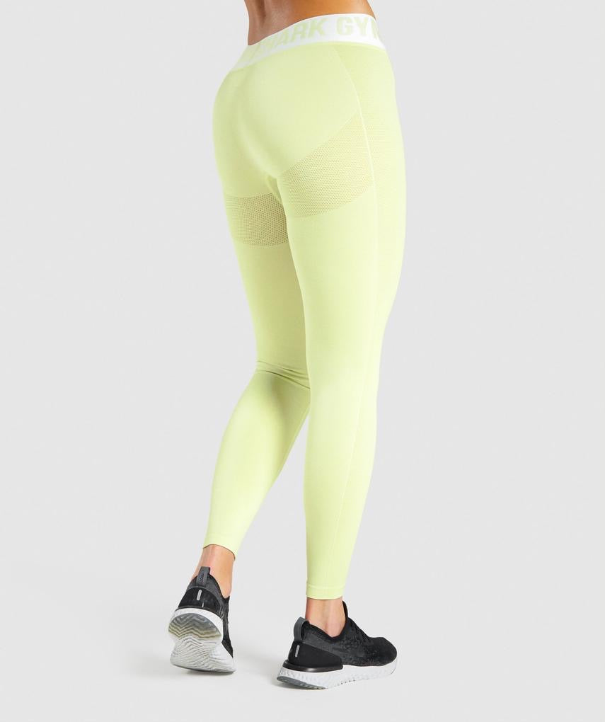 GYMSHARK FLEX LOW RISE LIGHT GREEN MARL/CITRUS TAMPRĖS