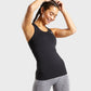 GYMSHARK VITAL SEAMLESS VEST BLACK SPORTINĖ PALAIDINĖ