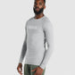GYMSHARK APOLLO LONG SLEEVE LIGHT GREY SPORTINĖ PALAIDINĖ