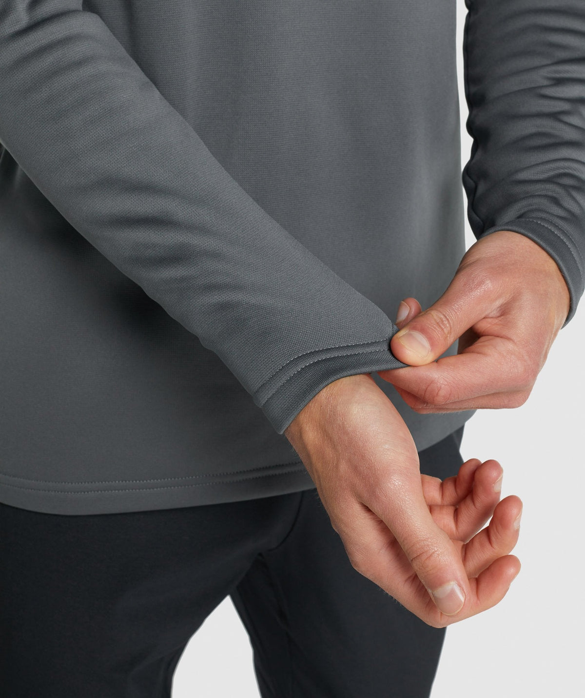 GYMSHARK ARRIVAL CREW SWEATSHIRT SMOKEY GREY DŽEMPERIS
